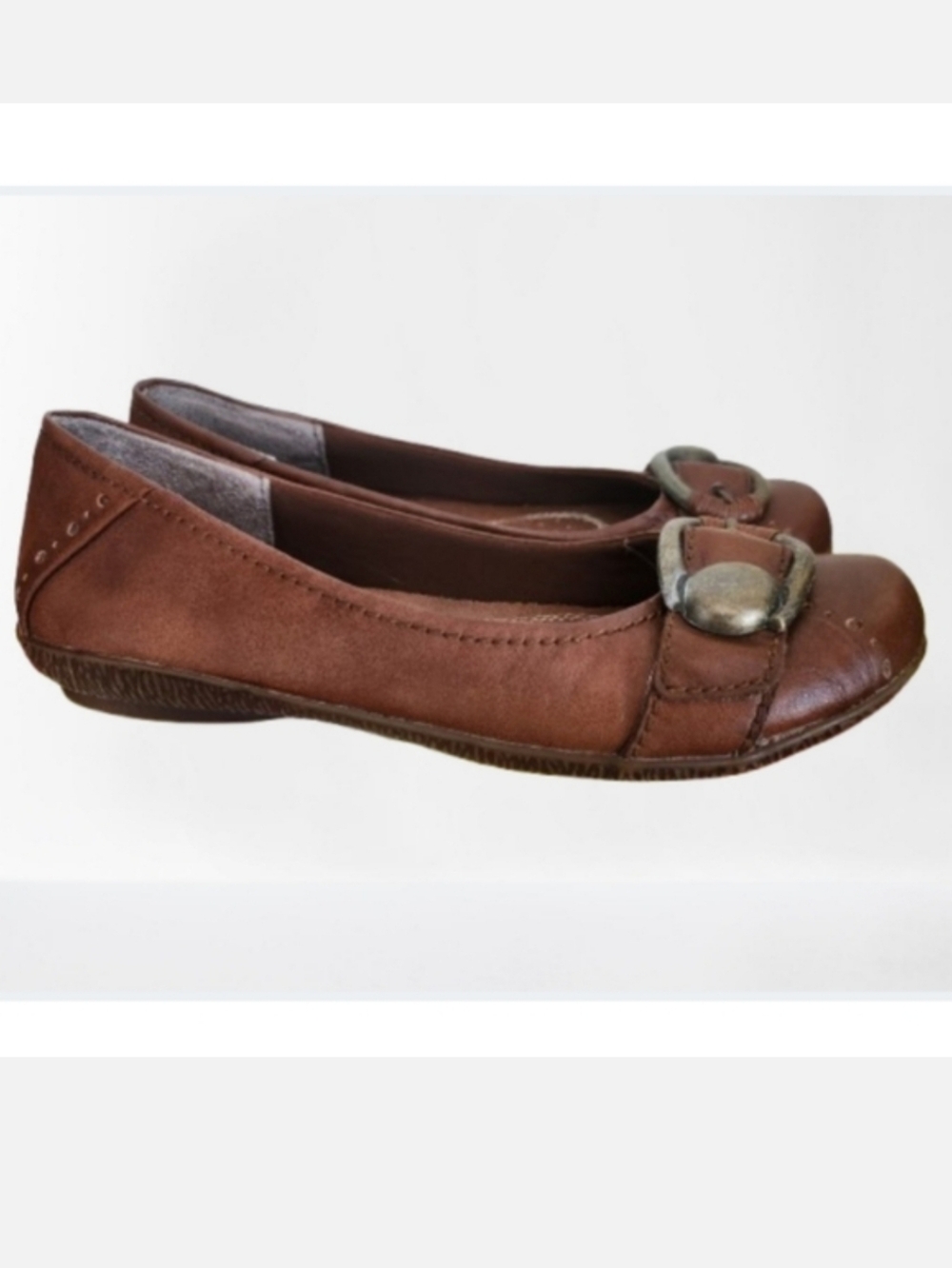 BareTraps Carla Brown Leather Flats Size 6 1/2 M